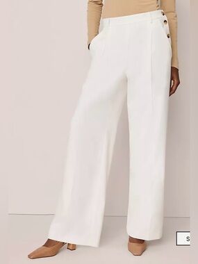 Ann Taylor - Side Buttons Wide Leg Pants (8P)